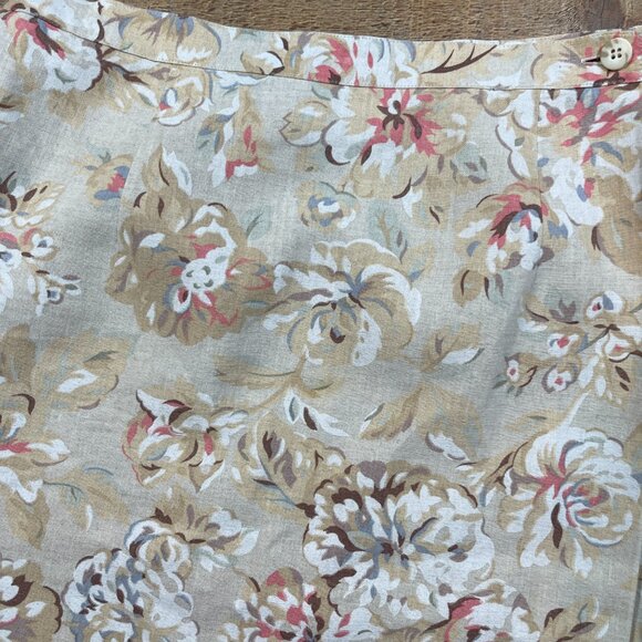 Talbots Linen Floral Wrap Skirt size 12 - Picture 3 of 4